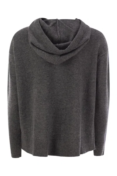 Max Mara S Charcoal Wool Blend Gorizia Sweatshirt