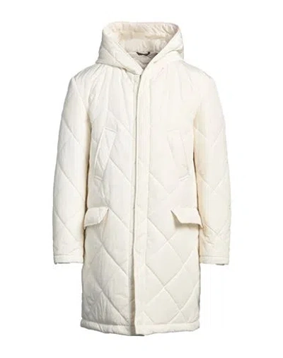 Daniele Alessandrini Man Puffer Ivory Size 38 Polyester