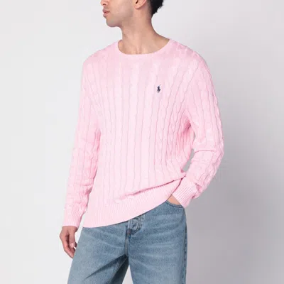 Polo Ralph Lauren Textured Cable Knit Sweater With Logo Embroidery