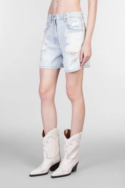 Iro Sascha Shorts In Blue Cotton