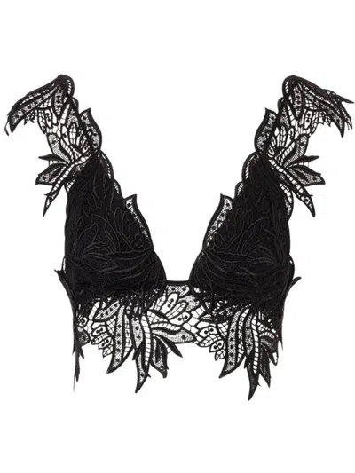 Alberta Ferretti Floral-embroidered Top