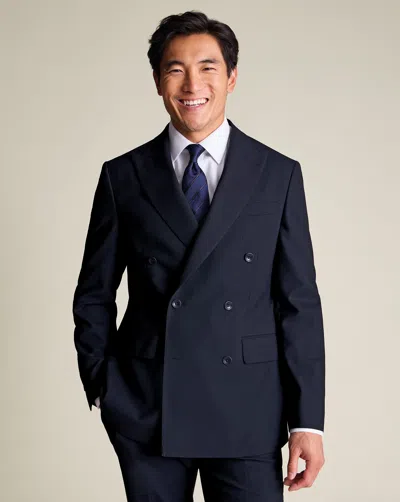 Charles Tyrwhitt Men's  Double Breasted Ultimate Performance Suit Na Jacket