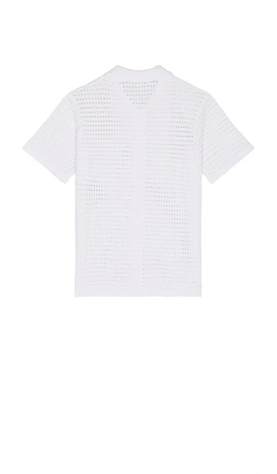 Krost Venice Short Sleeve Button Up Shirt In White