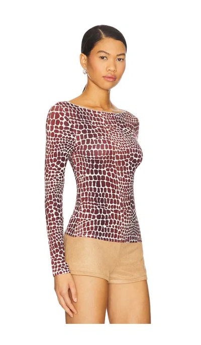 Miaou Amelia Top In Burgundy