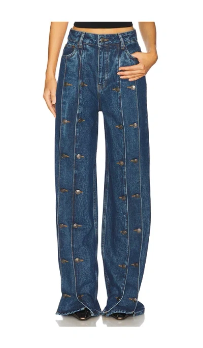 Rotate Birger Christensen Dixie Button Jean