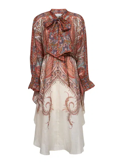 Zimmermann Layered Multicolour Dress With Paisley Patterns