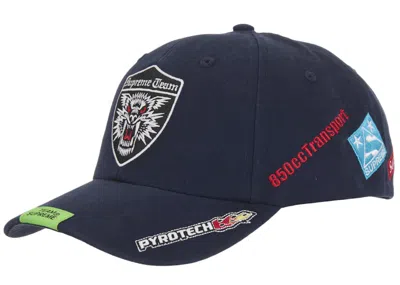 Pre-owned Supreme Racing Team 6panel In Navy Blue
