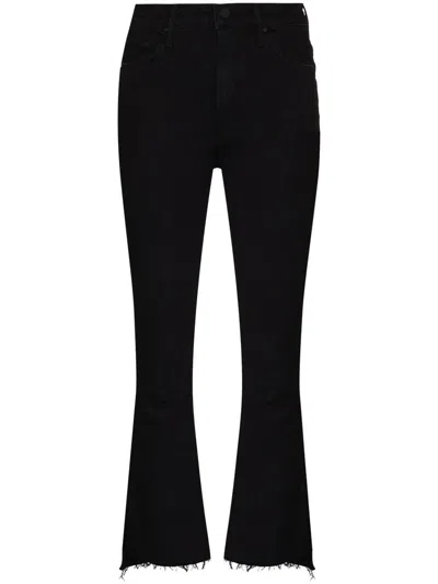 Mother The Insider Crop Distressed High-rise Flared Jeans