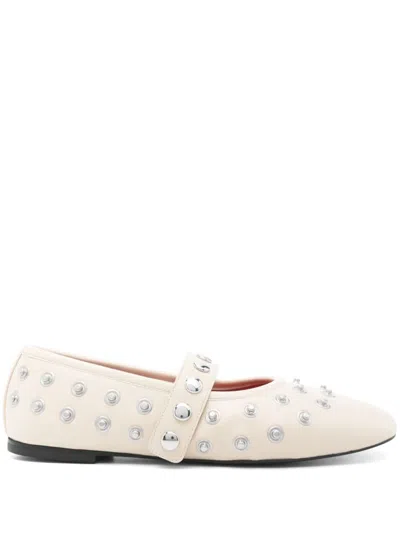 Stella Mccartney Ryder Semi Shine Alt Mat Flats Vanilla