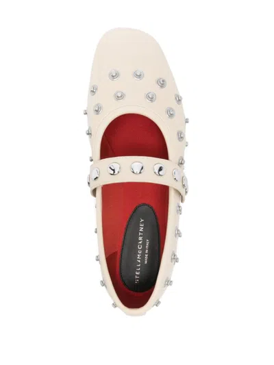 Stella Mccartney Ryder Semi Shine Alt Mat Flats Vanilla