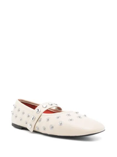 Stella Mccartney Ryder Semi Shine Alt Mat Flats Vanilla