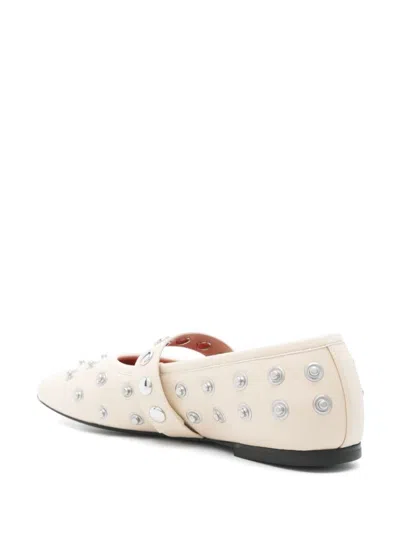 Stella Mccartney Ryder Semi Shine Alt Mat Flats Vanilla