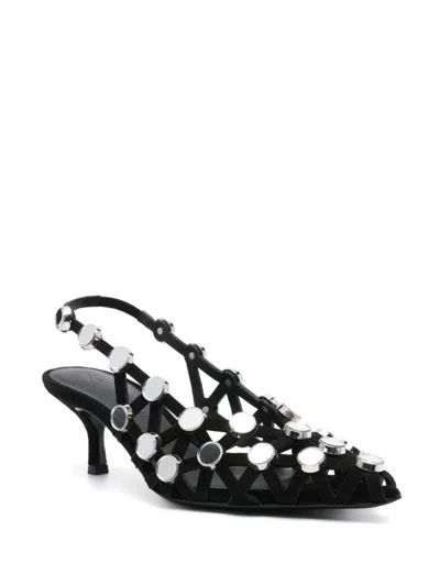 Attico The Grid Pumps With 50mm Back Strap