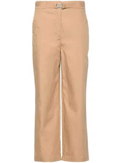Liu •jo Straight Cotton Pants With Belt