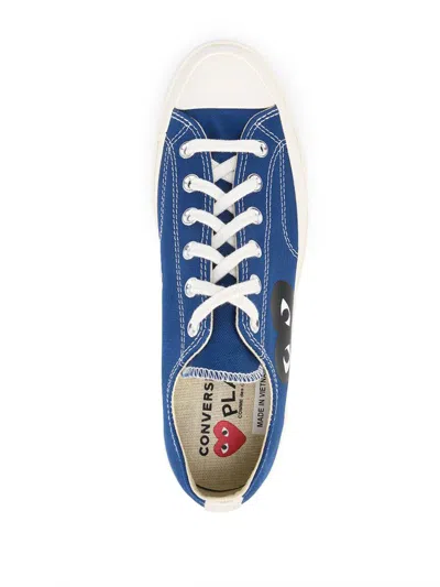 Comme Des Garçons Play Cotton Sneakers In Blue