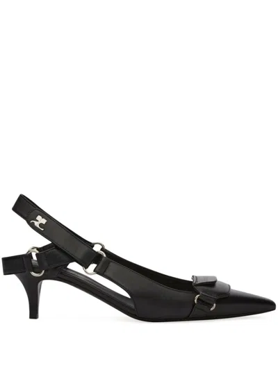 Courrèges Racer Pointed-toe Slingback Pumps