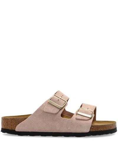 BIRKENSTOCK BIRKENSTOCK PINK 'ARIZONA' SLIDE WITH DOUBLE STRAP 