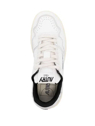 Autry 'clc' White Low Top Sneakers With Logo Patch In White