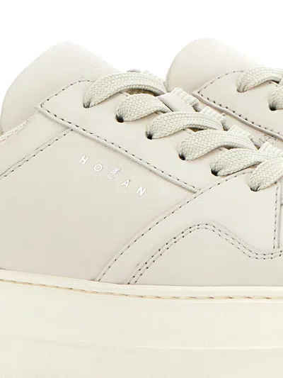 Hogan Calfskin Sneakers With Panel Design And Embossed Tongue