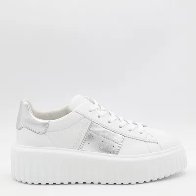 Hogan H-stripes Leather Platform Sneakers