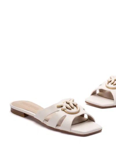 Pinko Leather Sandals With Durable Outsole