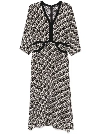 Seventy Mdi Dress With Black Motif