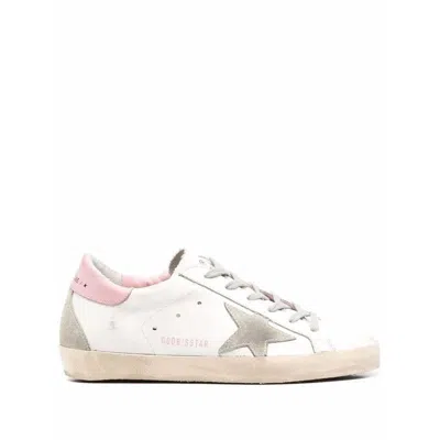 Golden Goose Super-star Used-effect Leather Sneakers With Suede Profiles