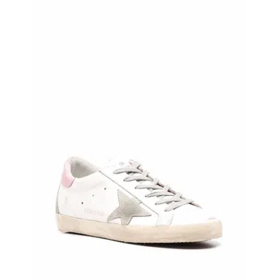 Golden Goose Super-star Used-effect Leather Sneakers With Suede Profiles