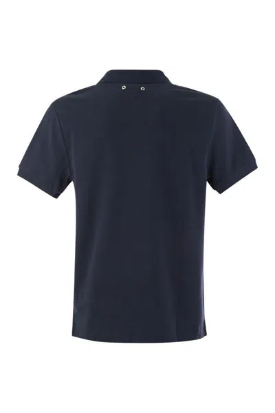 Vilebrequin Mens Bleu Marine Palatin Logo-embroidered Cotton Polo Shirt