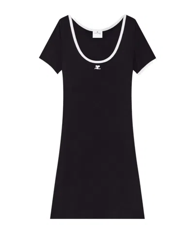 Courrèges Holistic Contrast Mini Dress