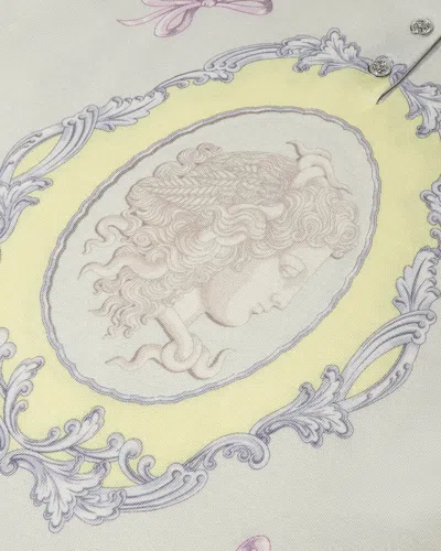 Versace Cameo Long-sleeved Silk Shirt In Printed