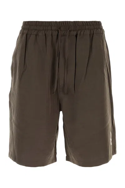 Emporio Armani Drawstring Bermuda Shorts In Printed Modal From The Peace Capsule Collection