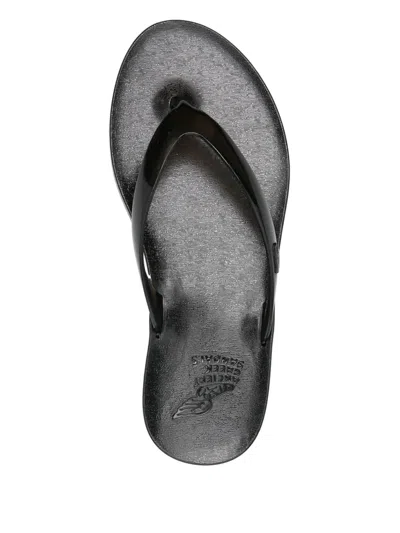 Ancient Greek Sandals Translucent-design Flip Flops In Black