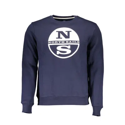 North Sails Blue Cotton Men Sweater In Blue