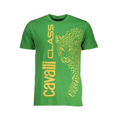 Cavalli Class Green Cotton T-shirt