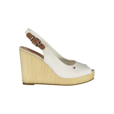 Tommy Hilfiger White Cotton Sandal In White
