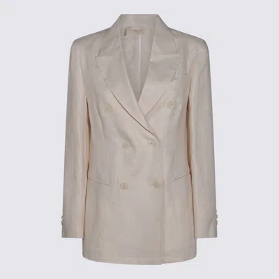 Montedoro White Linen Casual Jacket