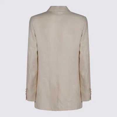 Montedoro White Linen Casual Jacket