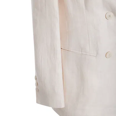 Montedoro White Linen Casual Jacket