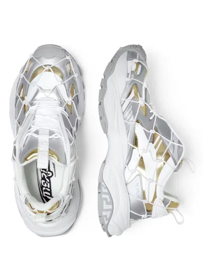 Versace Mercury M_vs_03 Rope, Leather And Mesh Sneakers