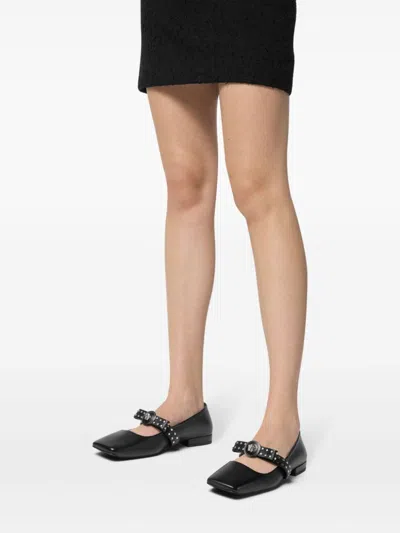 Versace 20mm Leather Ballerina Flats