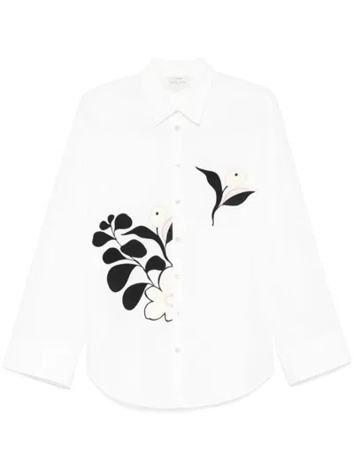 Forte Forte Cotton Shirt Embroidered Flowers