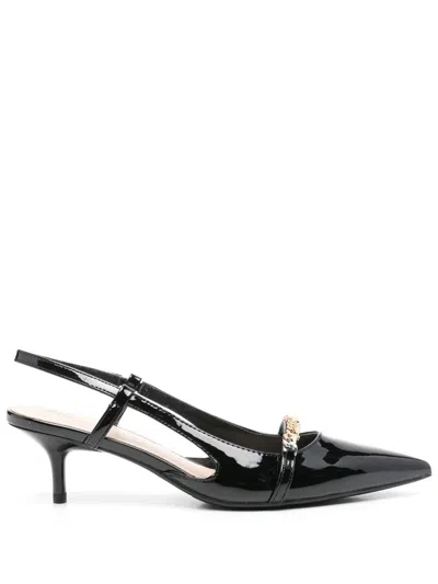 Pinko Gloria Patent Leather Slingback Pumps In Black