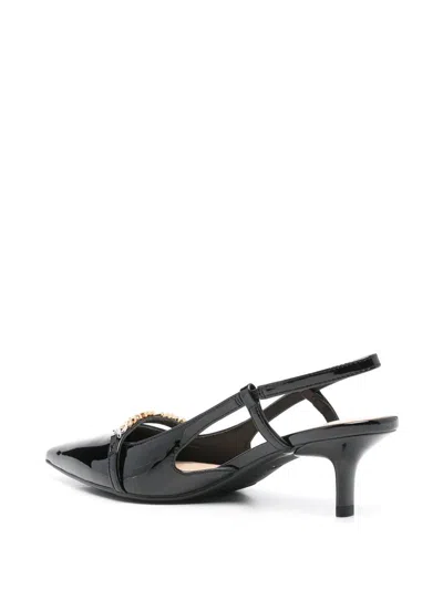 Pinko Gloria Patent Leather Slingback Pumps In Black