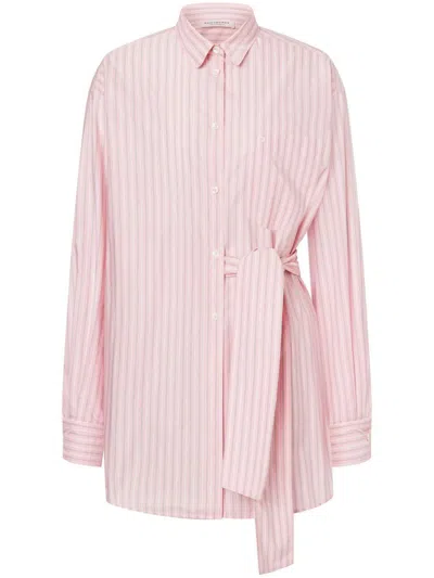 Philosophy Di Lorenzo Serafini Striped Short Chemiser Dress With Belt