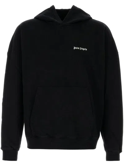 Palm Angels Brand-embroidery Kangaroo-pocket Relaxed-fit Cotton-jersey Hoody