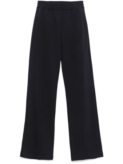 Dondup Navy Blue Logo-embroidered Track Pants