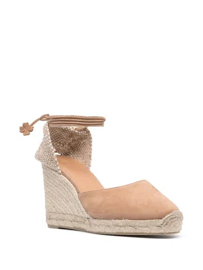 CASTAÃ±ER CASTAÑER CARINA ESPADRILLES IN CAMEL JUTE WITH A WEDGE 