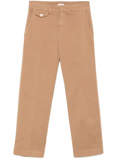 Liu •jo Straight Trousers In Caramel Brown