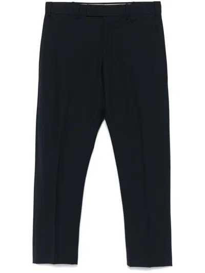 Pt Torino Tailored Blue Trousers With Subtle Crease